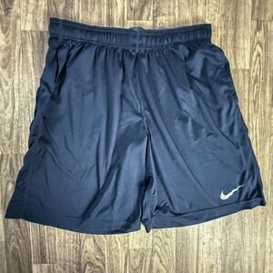 Nike Dri-FIT Navy Blue Lined Athletic Shorts Size L Lightweight Gym Running